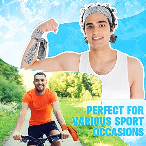 Image of Maitys 200 Pcs Cooling Towel Bulk 32 x 12 Inch Microfiber Ice Towel Cold Soft Breathable Sport Towels for Neck and Face Chilly Sweat Towels for Hot Weather Athletes Gym Yoga Workout (Multicolor)
