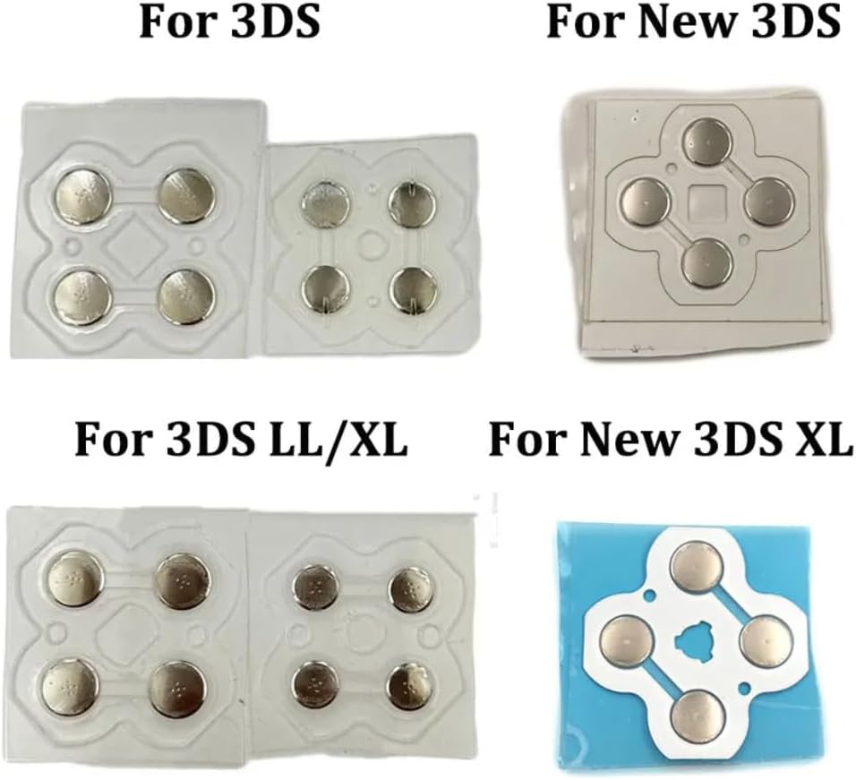 Cross Key ABXY Button Membrane Button Stickers Conducting for Nintendo 3DS New 3DS XL LL Controller (for 3DS LL XL)