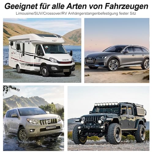 FINEW 32cm Rahmenhalter für Fahrradträger Anhängerkupplung, Universal Fahrradrahmenhalter Abschließbare, Rahmenhalter für U-Bügelrohr: Ø 2,5-3cm - Kraftvolle Fixierung (Patent)
