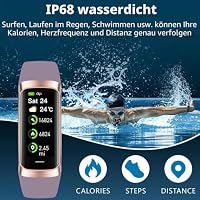 Fitness Tracker Smartwatch Herren Damen,24H Herzfrequenz- & Schlaftracking,Blutsauerstoff-Tracking, 20+ Sportmodi,1,1" AMOLED Display, Schrittzähler , IP67 wasserdicht für iOS Android (Orchid) – Ansicht 4