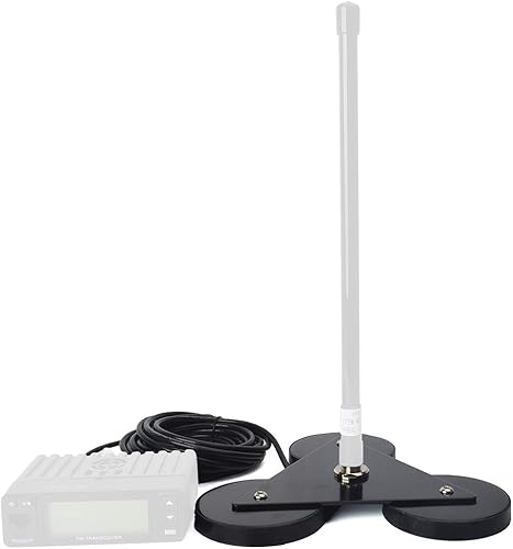 Miniatura 6 de HYS Antena de montaje magnético UHF-hembra (SO239), base magnética anticorrosión resistente, soporte de antena con cable RG-58 de 16.4 ft/16.4 pies