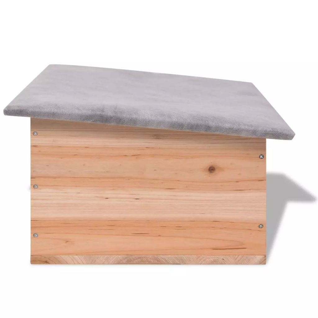 Festnight Holz Igelhaus Igelhotel mit Labyrinth-Eingang 45 x 33 x 22 cm für Igel und andere kleine Tiere