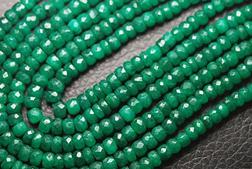 Rubis et émeraude naturels facettés 4mm LKBEADS pour haute joaillerie