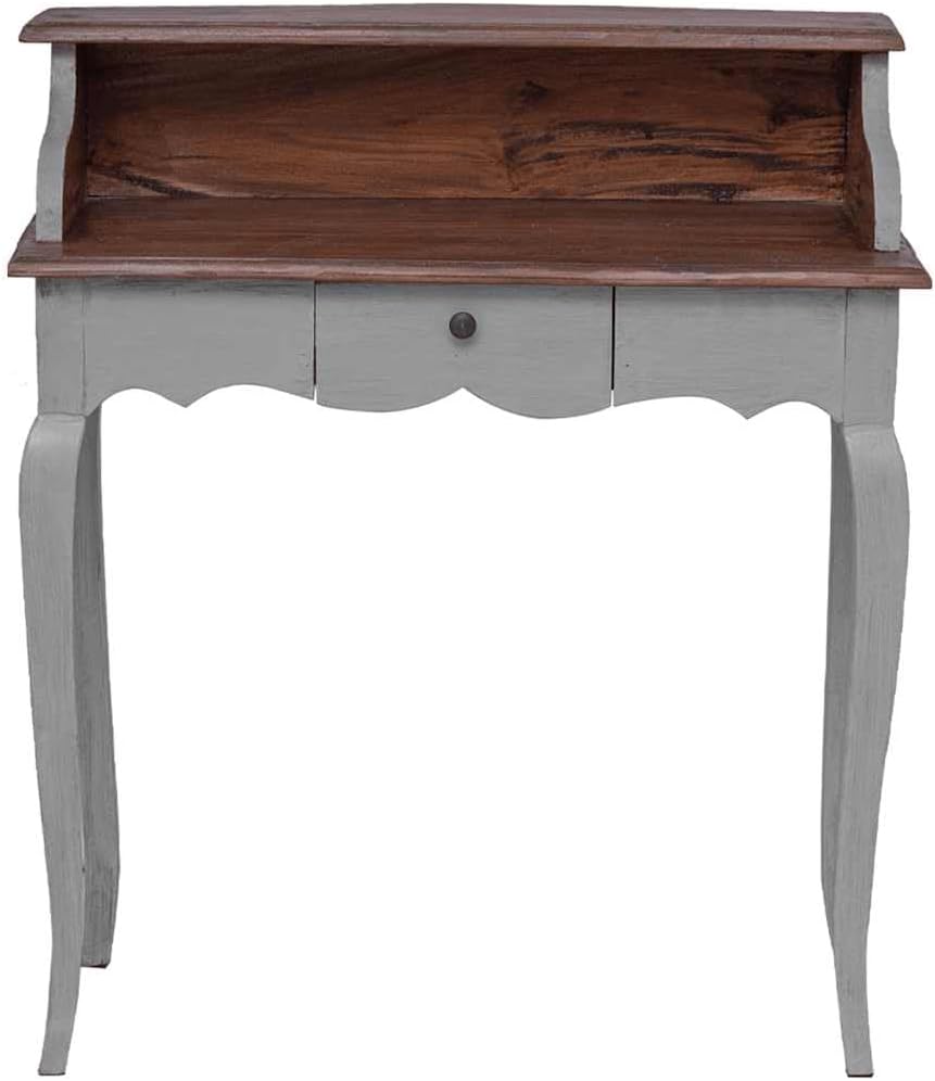 Antique-Style Wooden Writing Computer Desk, Home Office Desk Writing Study Table PC Desk Workstation for Bedroom, Solid Reclaimed Wood 31.5"x15.7"x36.2"