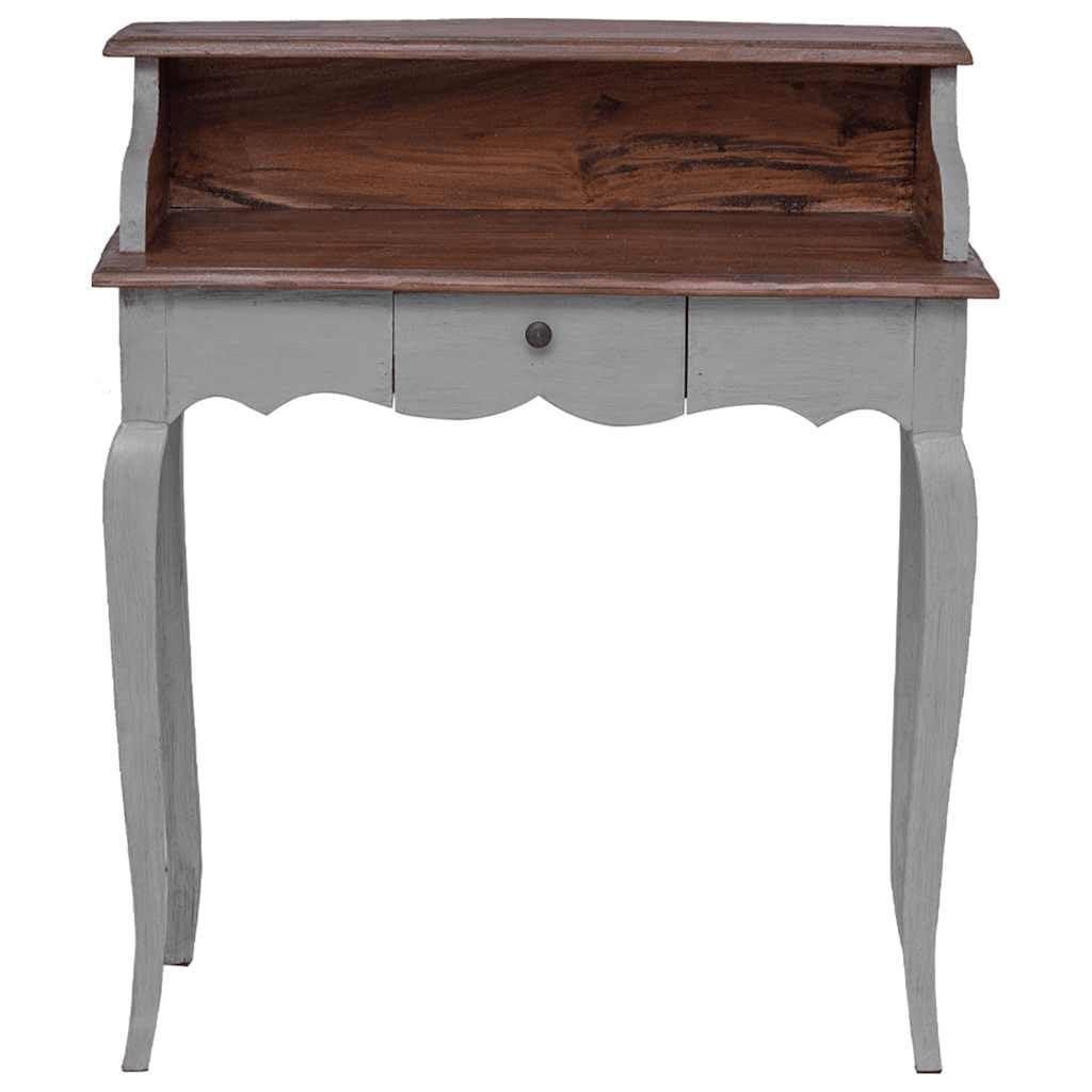 Scrivania in legno di mogano massiccio, 80 x 40 x 92 cm, realizzata a mano, design vintage, per ufficio, gaming, home office, postazione di lavoro con cassetto, vano portaoggetti, ergonomica