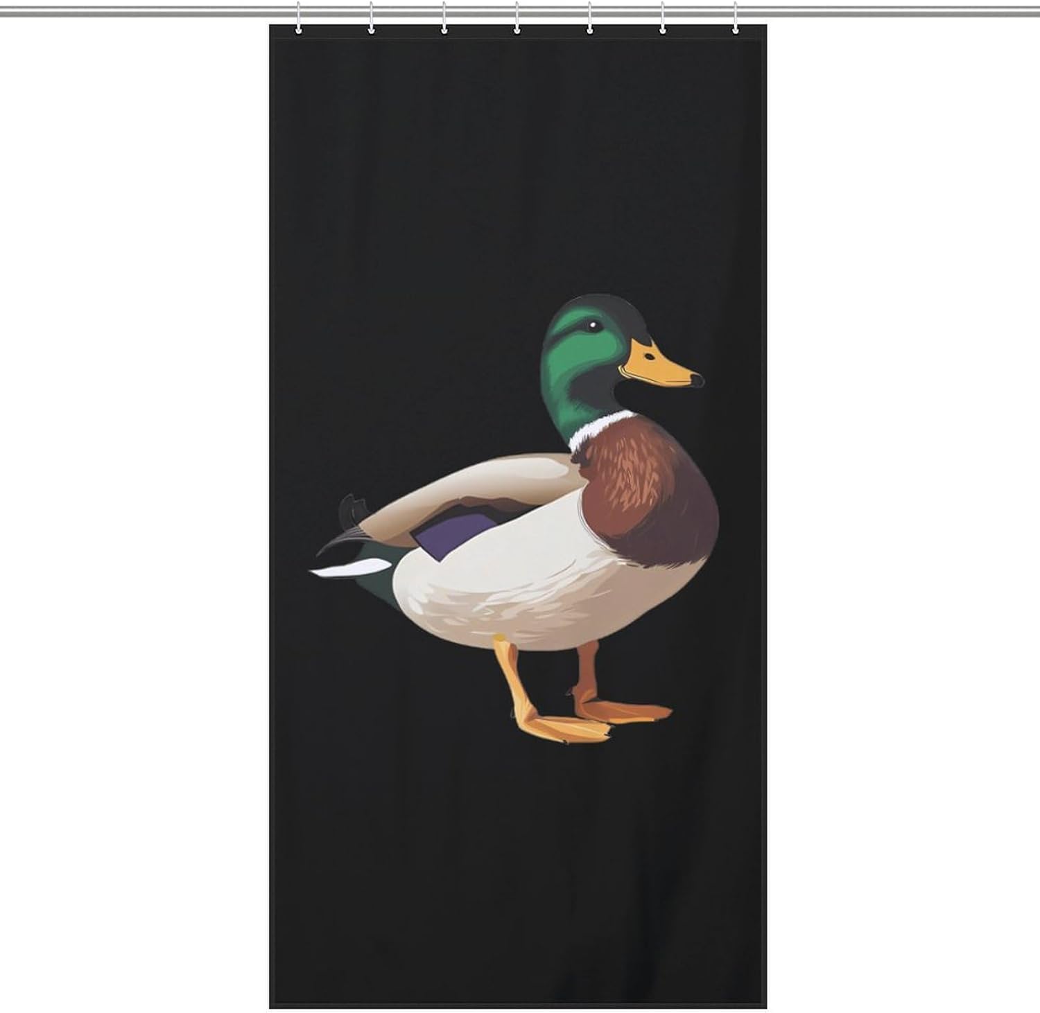 Mallard Duck Funny Shower Curtains Washable Bath Curtain Liner with Hooks for Bathroom Bath Tubs