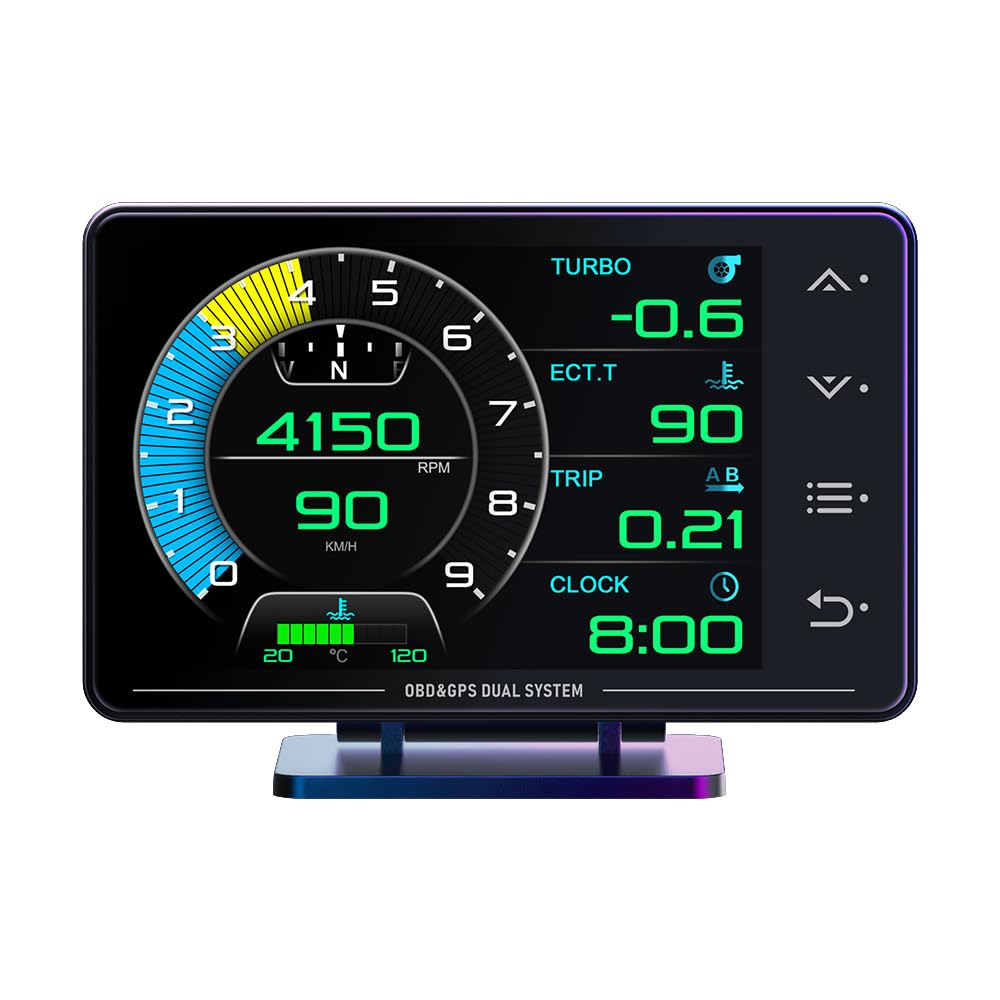 Head Up Wyświetlacz Auto HUD Wyświetlacz GPS Temperatura wody Ciśnienie oleju Temperatura oleju Modyfikacja Samochodu Turbodoładowany Wyświetlacz Head-up Head Up