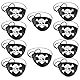 10 Stück Augenklappe Pirat, Kunststoff Elastische Augenklappe Kinder, Verstellbare Pirate Eye Patches, Skelett Captain Augenklappen für Piraten-Mottopartys, Kindergeburtstage, Performance Requisiten