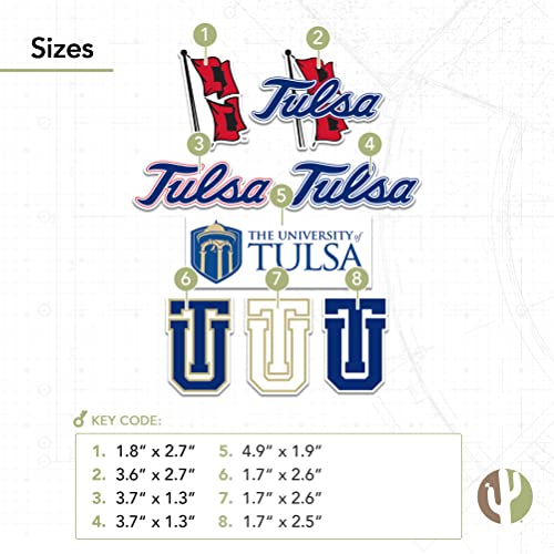 University-of-Tulsa-Sticker-TU-Golden-Hurricanes-Stickers-Vinyl-Decals-Laptop-Water-Bottle-Car-Scrapbook-T2-Type-2