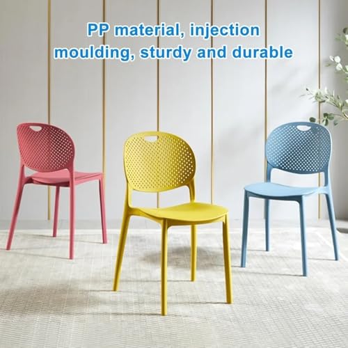 Image of Dream Furnishing - Set of 8 Stackable Dinning Chairs for Home Cafe Office Hotel for Indoor and Outdoor Patio (Orange Set 8)