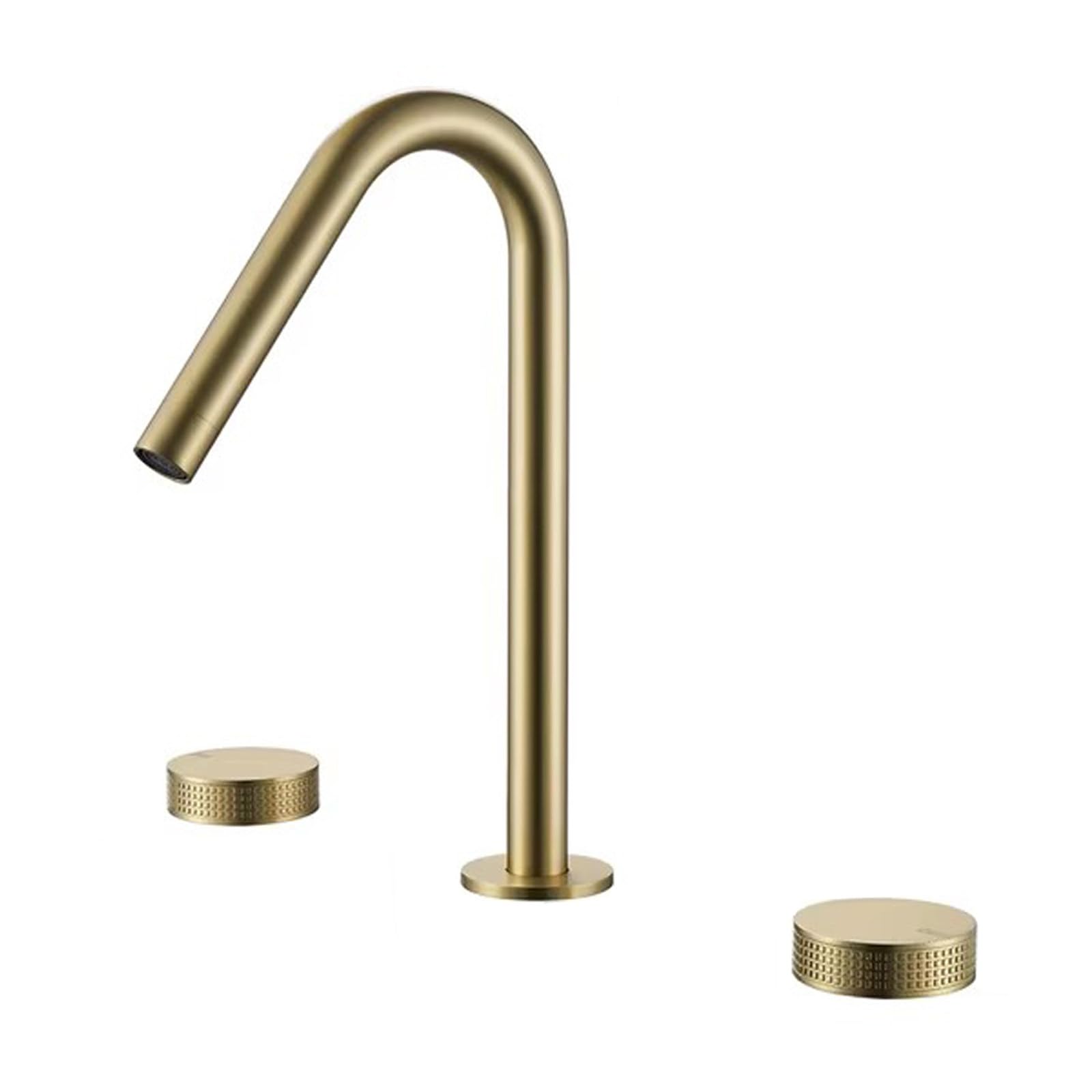 Hcfyauis Brushed Gold Bathroom S For Sink 3 Hole, Bathroom Sink With Two Handle, Brass Widespread For Bathroom Sink Vanity Rv Farmhouse Sink