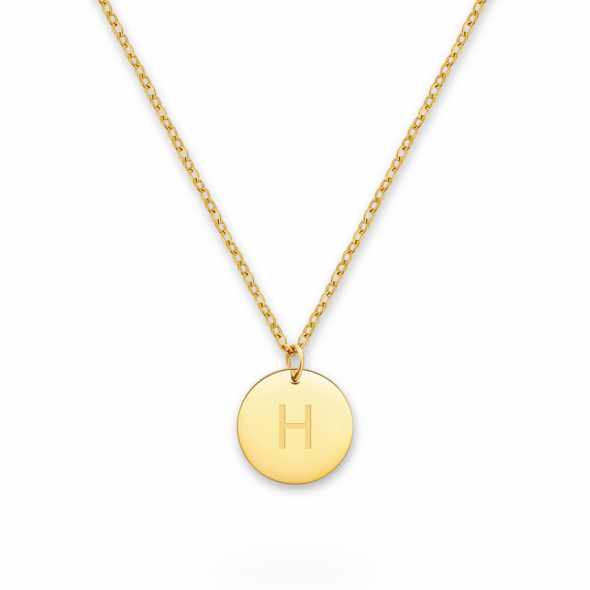 GD GOOD.designs Kette mit Buchstaben Gold 18 Karat - Wasserfest | Goldkette für Damen mit A-Z Anhänger | Initial Buchstabenkette
