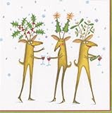 Reindeer Christmas Cocktail Napkins Christmas Party Holiday Party Paper Napkins Reindeer Pk of 40