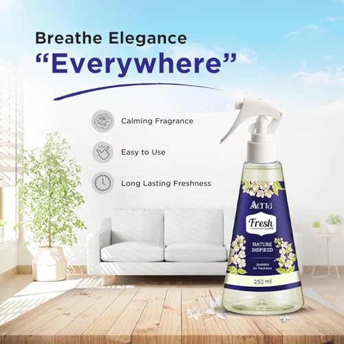 Image of Aerra Sandalwood & Jasmine Air Freshener Spray Combo, 2x250ml - Divine Blossom Edition, 5600+ Sprays for Home, Pooja Room, Car, Office, Non-Aerosol Odor Eliminator