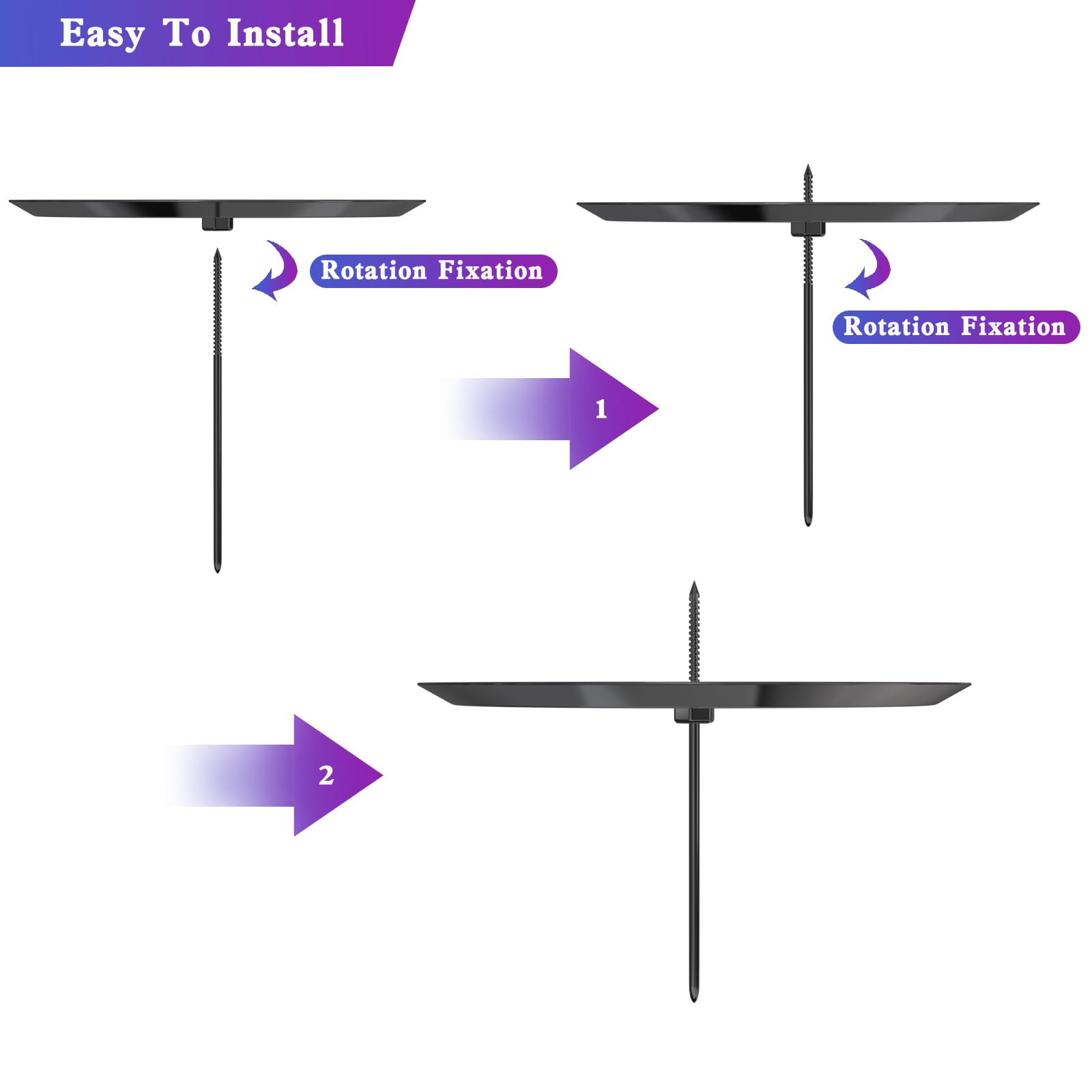 4er-Set Adventskerzenhalter Aus Metall - Schwarz, 7,5cm Mit Dorn - Perfekt Für Selbstgemachte Adventskränze