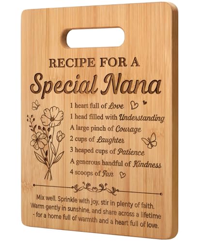 Tabla de cortar rectangular en bambú 27.94x21.59 cm con mango miniatura 1