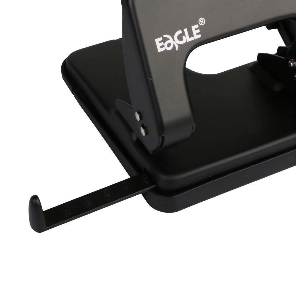 Eagle Heavy Duty 3-Locher, Krafteinsparung 50%, Kapazität 30 Blatt, schwarz