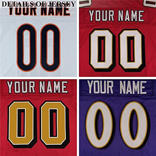 Custom Sewing Football Jerseys For Men/Women/Youth, Personalize Your Team Name And Number (Purple-1) #TOP1
