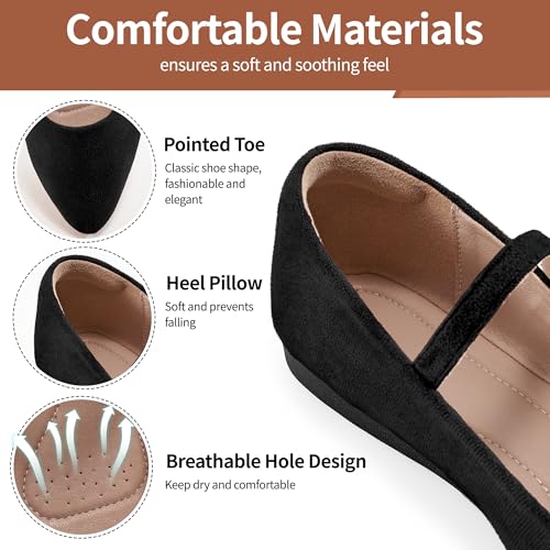 Aomigoct Ballet Flats Shoes for Women: Dressy Comfortable Wedding Flat for 2025 - Ladies Dress Casual Walking Shoe3