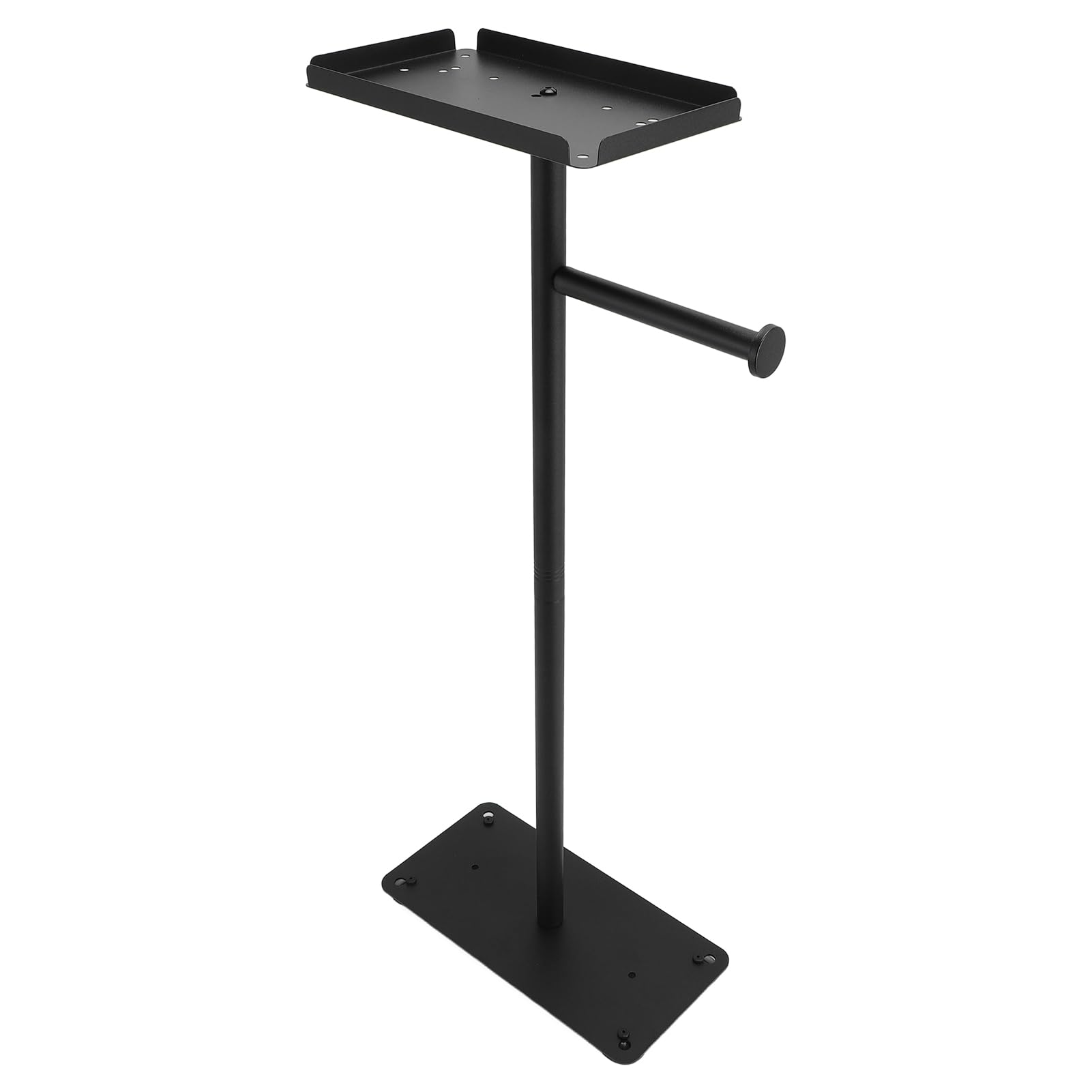 Supporto Porta Carta Igienica, Porta Carta Igienica Nero in Acciaio Inossidabile con Piedini in Silicone, Compatibile con Rotoli di Tutte Le Dimensioni