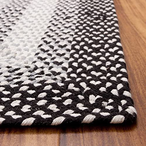 Super Area Rugs Waterbury Braided Rug Handwoven Cotton Washable Rug - Black & Gray, 2' X 3' Rectangle #TOP1