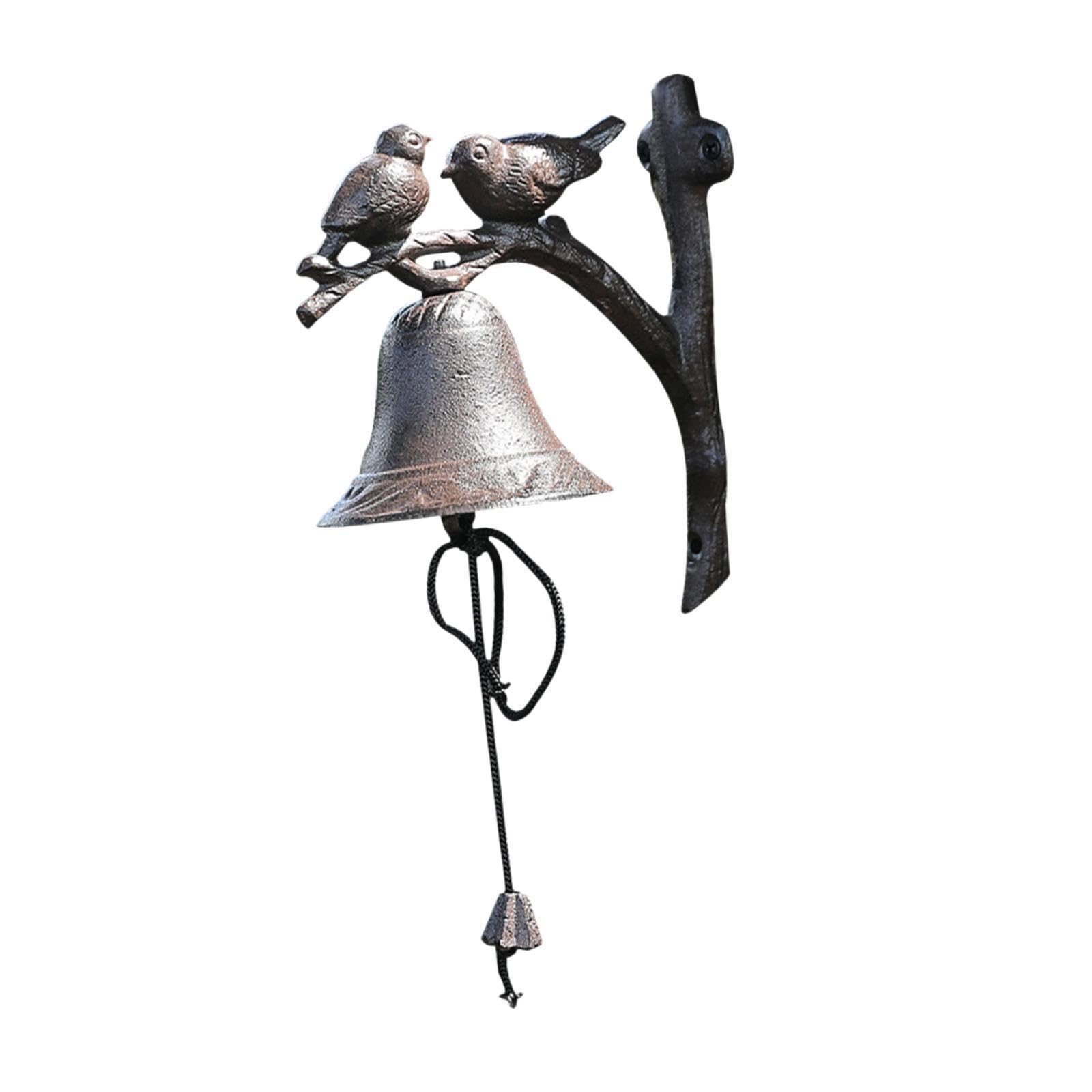 Pixzcsa Traditional Cast Iron Doorbell Vintage Wall Mounted Bell For Front Porch Entry Door Bell Farm And Front Door Gifts