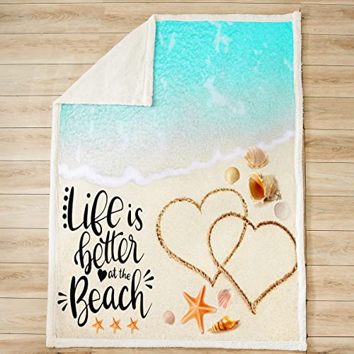 Couverture décorative motif conque, le cadeau idéal pour lit de fille