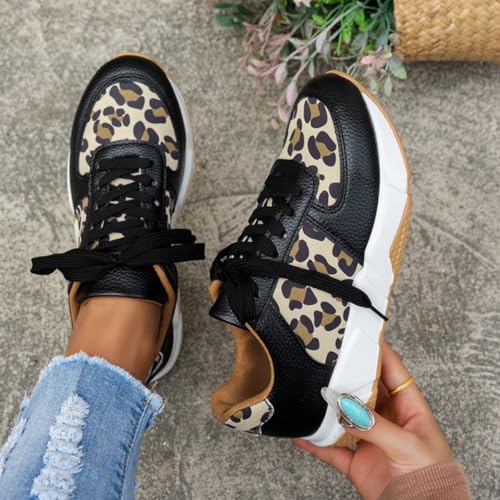 Crissa Comfortable Leopard Sneakers, Cheetah Print Shoes, Orthopedic Sport Shoe for Women Men4