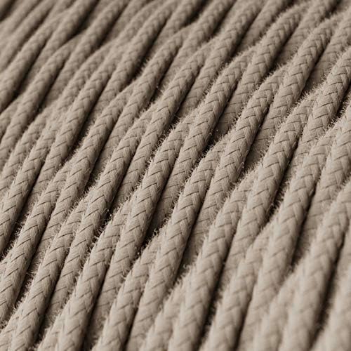 creative cables Dove Cotton Covered Twisted Electric Cable 2x18 AWG - TC43-164ft, 2 x 18 AWG