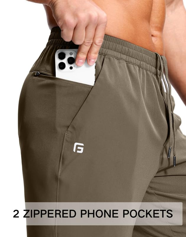 Image of GGJ Men's Lightweight Athletic Shorts with 2 Zipper Pockets 7 inch /9 inch /5 inch Gym Workout Running Quick Dry Tennis Shorts for Men