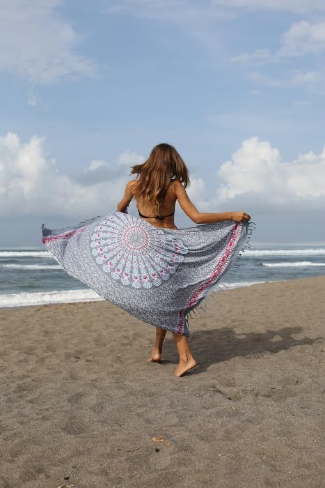 Back From Bali Womens Sarong Beach Swimsuit Bikini Cover up Wrap Peacock & Clip - Image 5