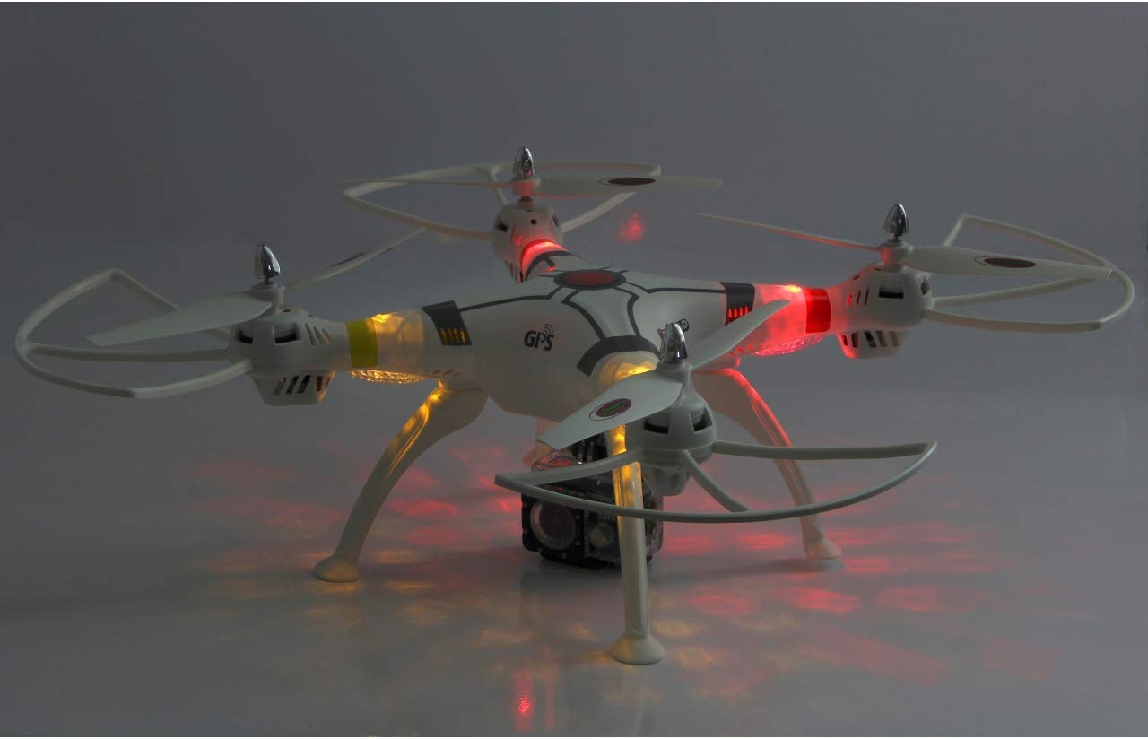 JAMARA 422026 Payload GPS Drone Altitude Full HD WiFi Coming Home, Quadrocopter, Drohne, Foto, Video, WiFi FPV Version mit HD Kamera, 350g Zuladung, ab 14 Jahre, automatische Höhenkontrolle, Weiß