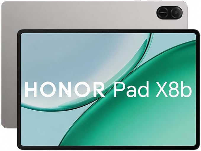 اونر تابلت باد X8b واي فاي بشاشة 11 انش 90Hz FHD، بطارية 10100mAh، ذاكرة RAM 4GB + تخزين 64GB قابل للتوسيع (حتى 1TB)، SGS 5 نجوم مقاوم للسقوط، 4 مكبرات صوت، شحن سريع 15 واط، هيكل معدني، رمادي سبيس