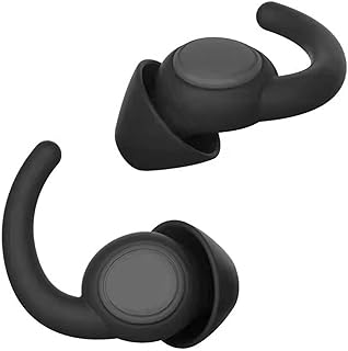 Ear Plugs for Sleeping Noise Cancelling 14-38dB, Comfortable Soft Reusable Silicone Ear Plugs Noise Reduction Earplugs for Sleep, Snoring, Concert, Work, Travel Black