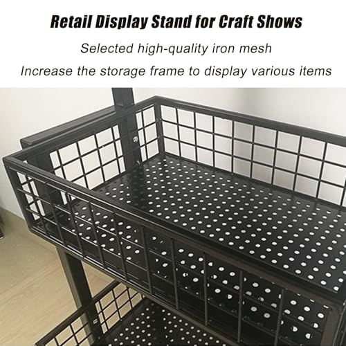 Soporte de exhibición resistente de 3 niveles para comercio y tiendas 5