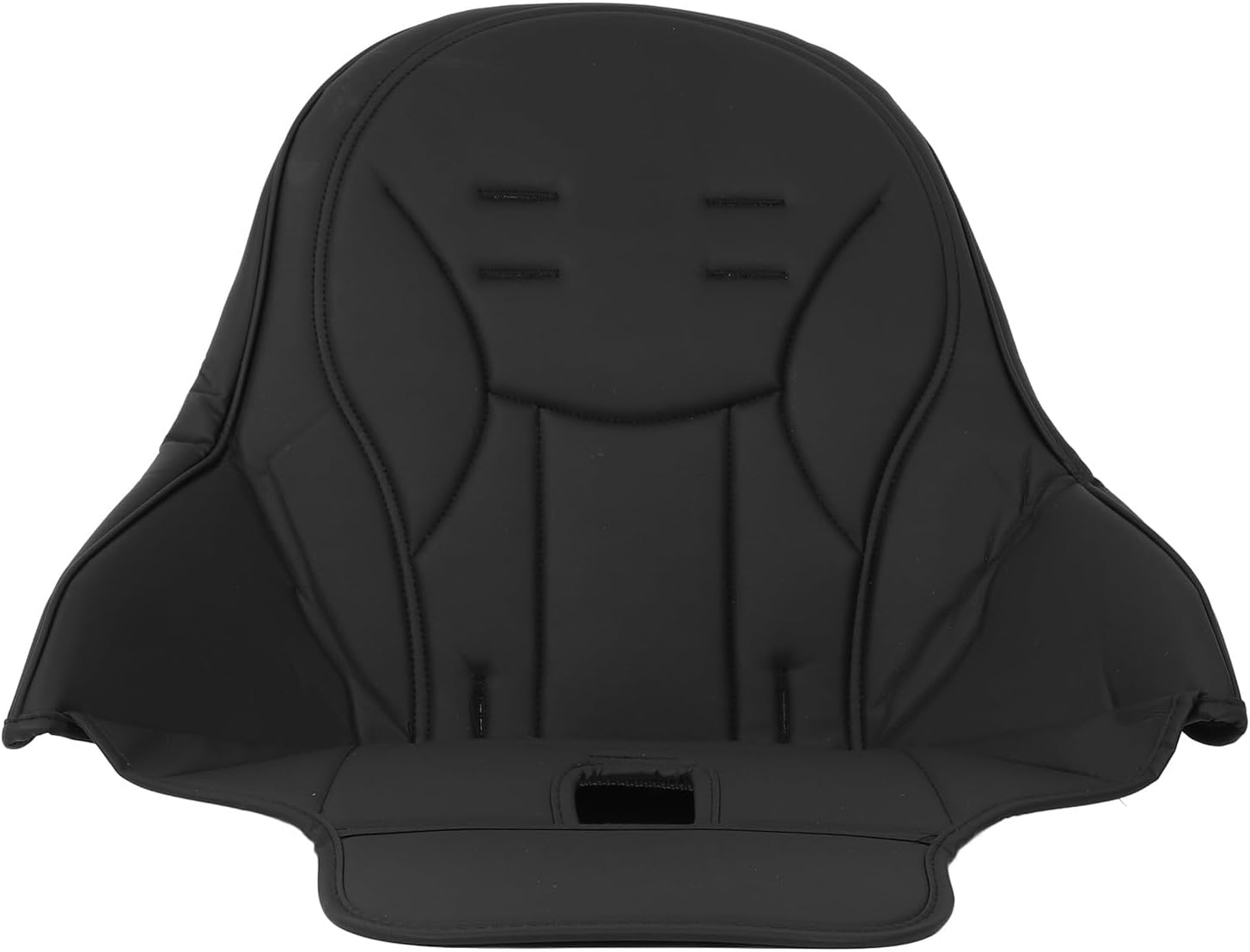 PU Leather High Chair Pad - Soft, Comfortable Cushion, Waterproof & Detachable for Easy Cleaning, Universal Fit for Most Chairs (Black)