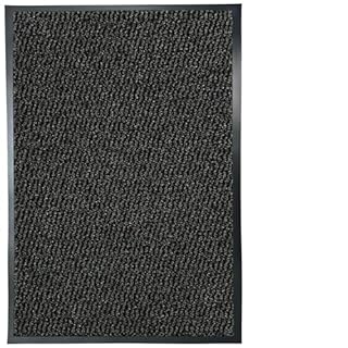 Suprano Door Mats Indoor 90cm x 150cm, Washable indoor Outdoor Rugs Matts, Heavy Duty Non-slip Entrance Mat, Super Absorbent Front Door Mat Kitchen Hallway Bath Barrier Rugs (Anthracite, 90 x 150 cm)