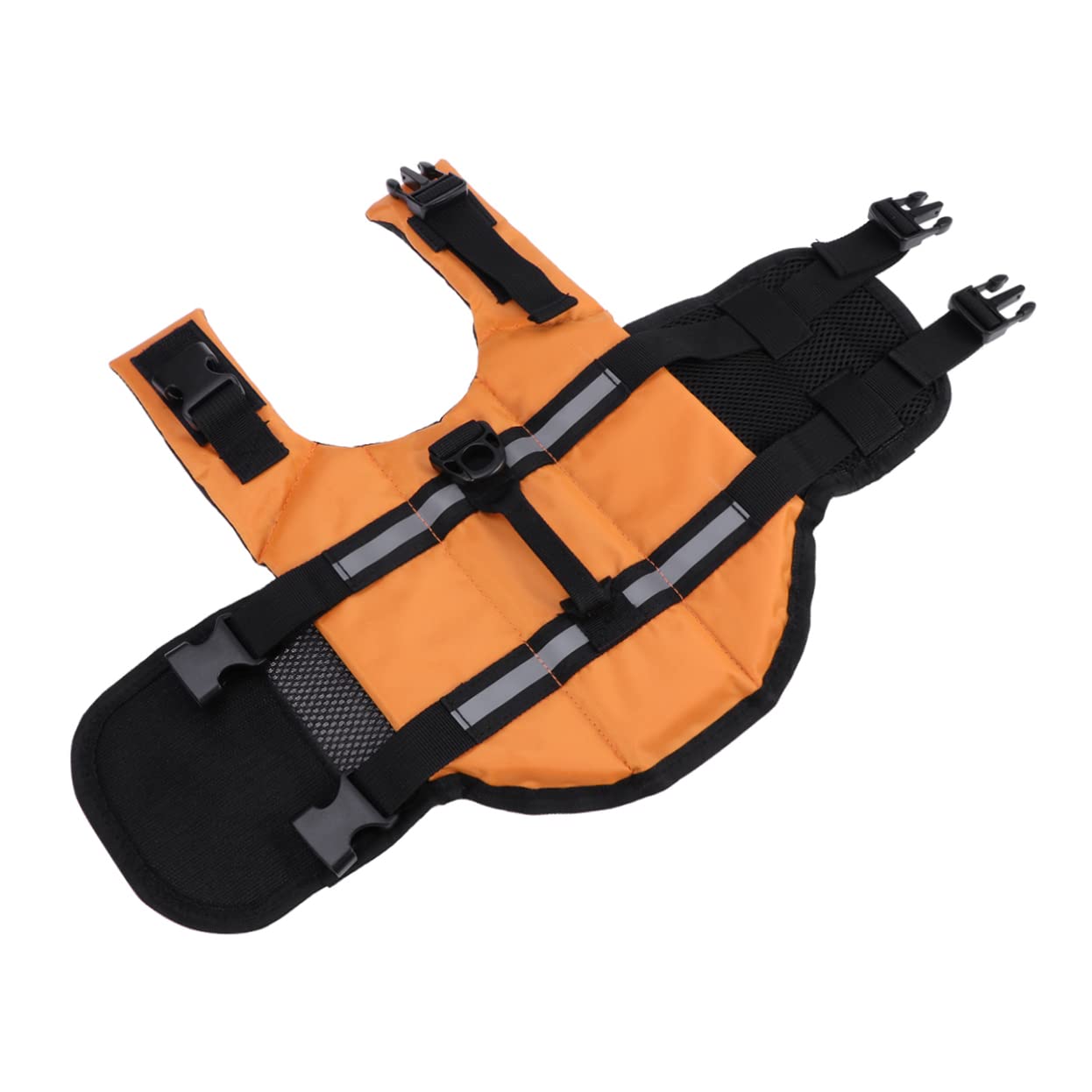 Happyyami for XL Dogs Durable Buoyancy Jacket with Quick Release Buckles Reflective Bright Colors for High Visibility for Swimming Beach Activities