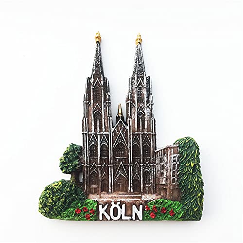 Imán Decorativo Catedral de Colonia Alemania 3D miniatura 5