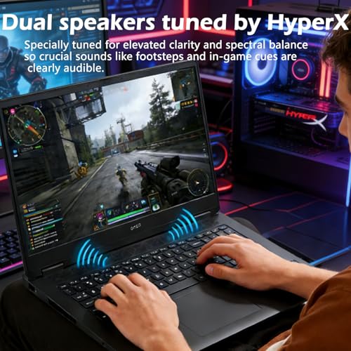 Image of HP OMEN 17.3 inch FHD 144Hz Display AI Gaming Laptop, AMD Ryzen AI 9 365, GeForce RTX 5060, 64GB DDR5+2TB SSD, Dual HyperX Speakers, RGB Numeric Keyboard, Win 11 Home, WiFi 6