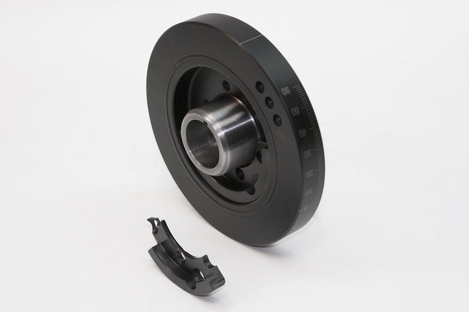 PRW Industries 2344041 Amortiguador Sportsman de hierro nodular de alto rendimiento equilibrio interno/externo de 7.3 pulgadas OD negro [disponible hasta agotar existencias]