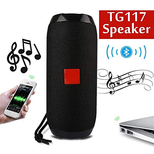 Vendopolis Altavoz Bluetooth Portátil TG117 – Reproductor MP3 con Radio FM, USB, MicroSD, Sonido Estéreo, Inalámbrico, Color Rojo – Ideal para Casa, Oficina o Exterior