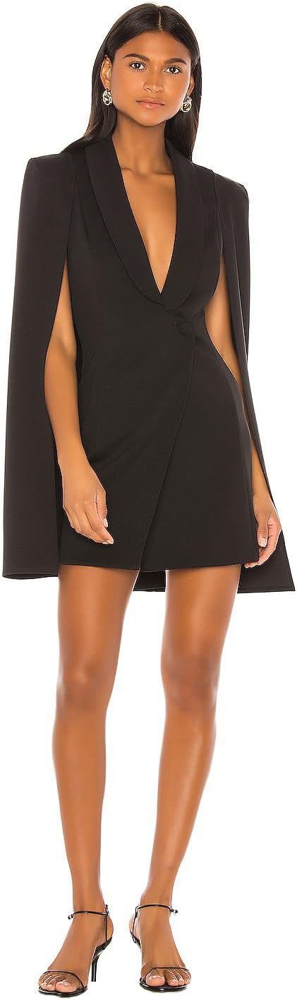 Women's Cape Blazer Split Long Sleeve Open Front Cloak Jacket Business Casual Suit Coat