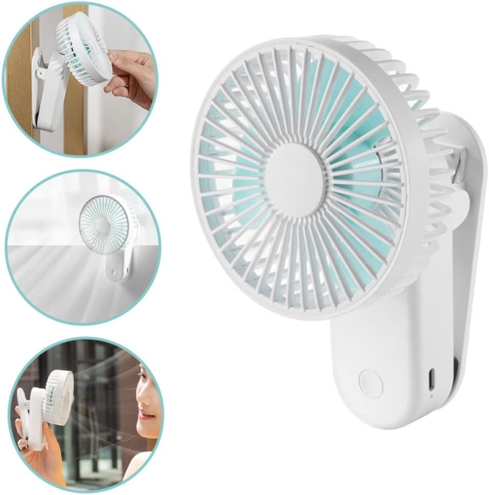 Clip on Fan Mini USB Fan 1200mAh Portable Rechargeable Desktop Bedside Baby Stroller Fan - Pink. : Baby