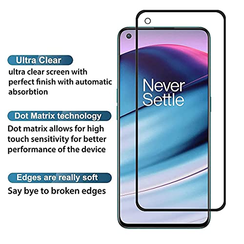 Image of MACLEN Premium HD Edge to Edge Tempered Glass for OnePlus Nored CE /OnePlus Nord 2 5G (2021) (Pack of 1)