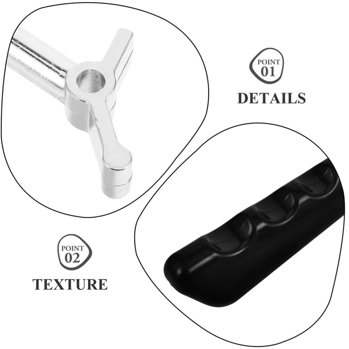 VILLCASE Levier de Remplacement Pack de 2 Pièces pour Machine à Crème Glacée, Accessoire en Plastique et Métal Noir, Facile à Nettoyer, Compact, pour Familles et Cafétérias