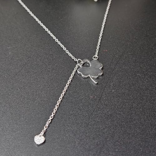 Image of Cloud & Heart Drop style Chain Pendant Necklace