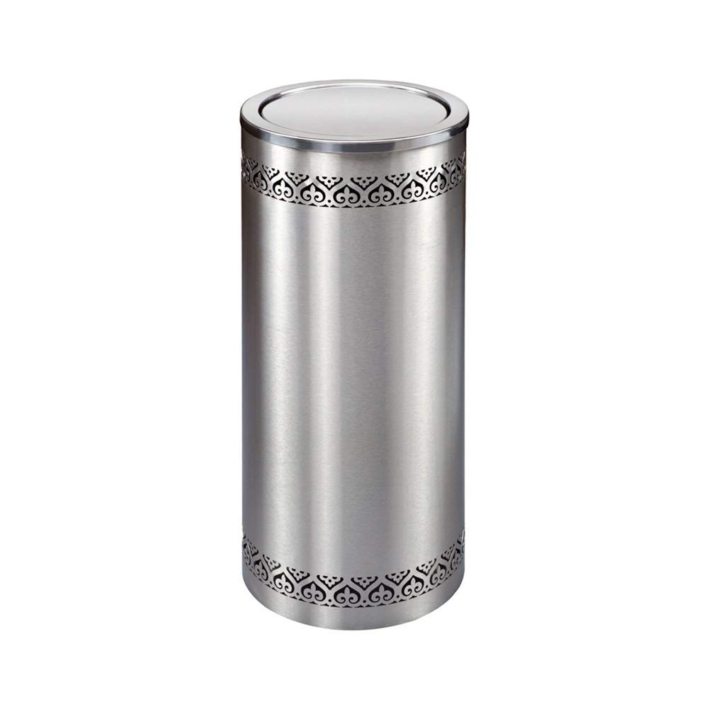 Boîte de poubelle ZHAOZHAO flip vertical et collecteur de cendres en acier robuste