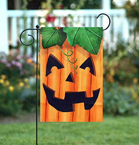 Jack-O-Lantern Halloween Garden Flag - 12" X 18", Double Sided, Fall Pumpkin Yard Decor, Halloween Decorations, Pumpkin Patch Decoration, Classroom Banner, #TOP4