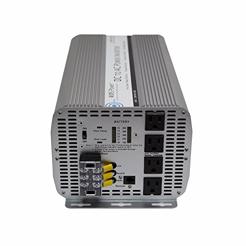 AIMS Power 5000 Watt Modified Sine Power Inverter 12Volt DC to 120 Volt AC with GFCI Outlets and AC Terminal Block